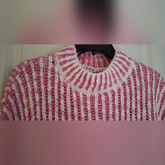Pol sweater womens shirt 70 polyester 30 wool casual academia barbiecore - Picture 8 of 8